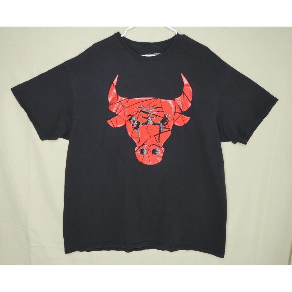 Y2K Chicago Bulls T-Shirt   Puffy  Short Sleeve Entitee Gvr